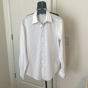 Van Heusen White Flex Slim Fit Button Down Dress Shirt Size 15-151/2 32/33 M